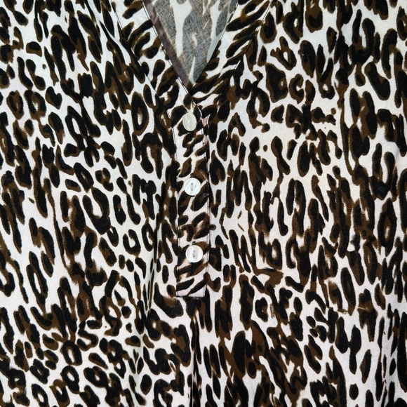 🌻 Flint & Moss Floral Leopard Sleeveless Sun Dress size Large Beach Boho - Picture 5 of 11